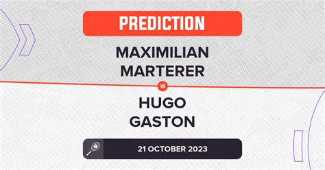 This will be the 3 rd time that Maximilian Marterer and Rudolf Molleker clash against each other. . Marterer vs gaston prediction